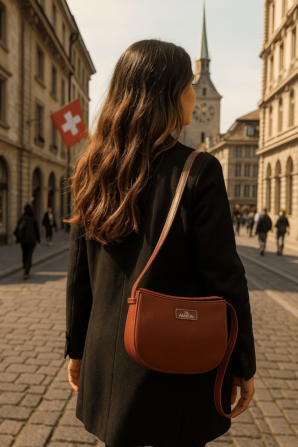 Terrakotta-Rundtasche